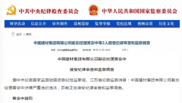 出事了！中國建材集團高管涉嫌違紀被查！