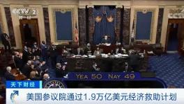 50票贊成，49票反對(duì)！1.9萬億美元刺激方案通過！