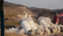 南京中聯5座骨料庫拆除現場：30秒爆破，干凈利索！