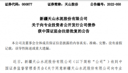 天山水泥公開發行不超過100億元公司債券！